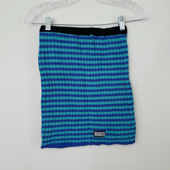 The Ragged Blue Priest Stripe Skirt Ribbed Mini Women’s Size XS - Picture 1 of 8